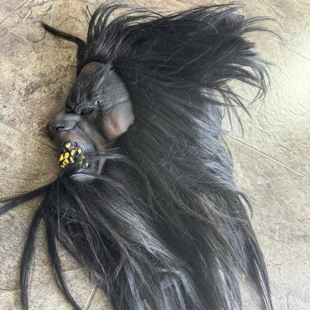 RARE! Mario Chiodo Latex‎ Mask ~ WEREWOLF ~ Full Head Mask with Hair Halloween